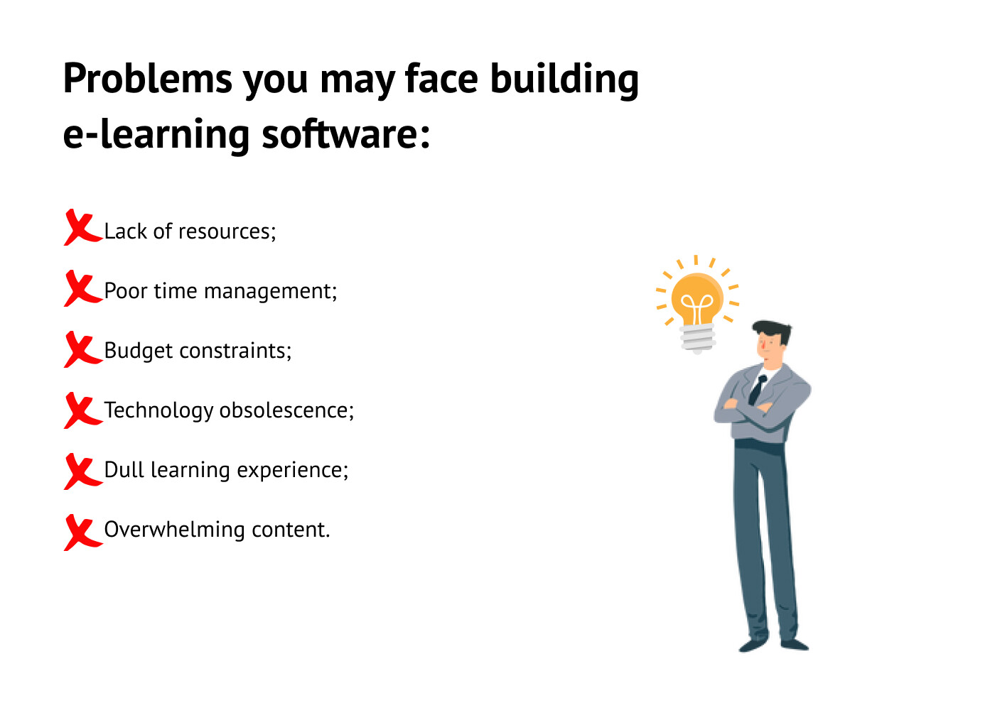 Problems of e-learning software development