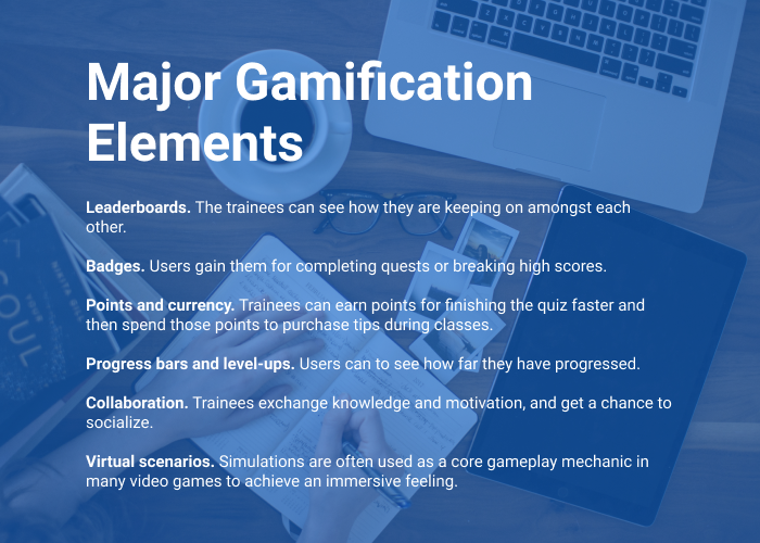 Major gamification elements