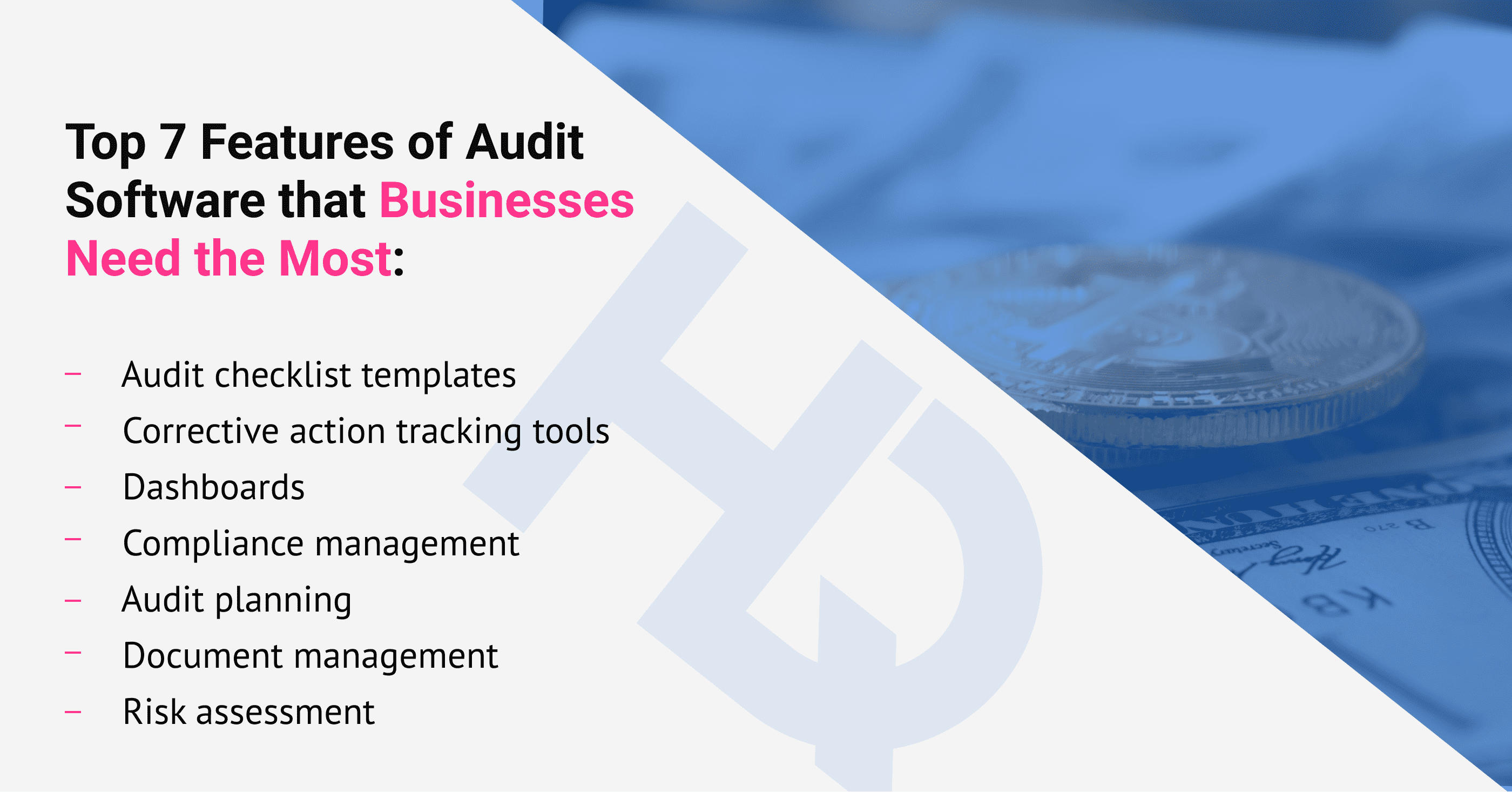 Top 7 features of audit software.