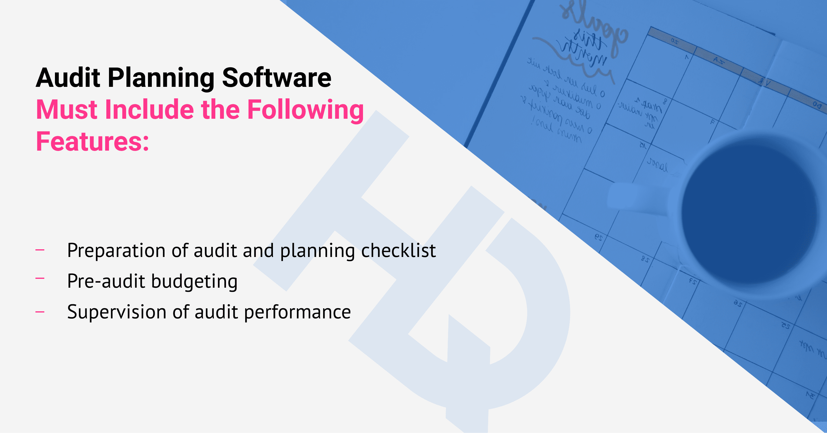 Audit planning software - important features.