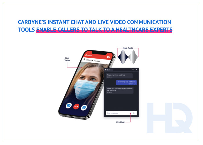 Carbyne offers live chat with healthcare professionals