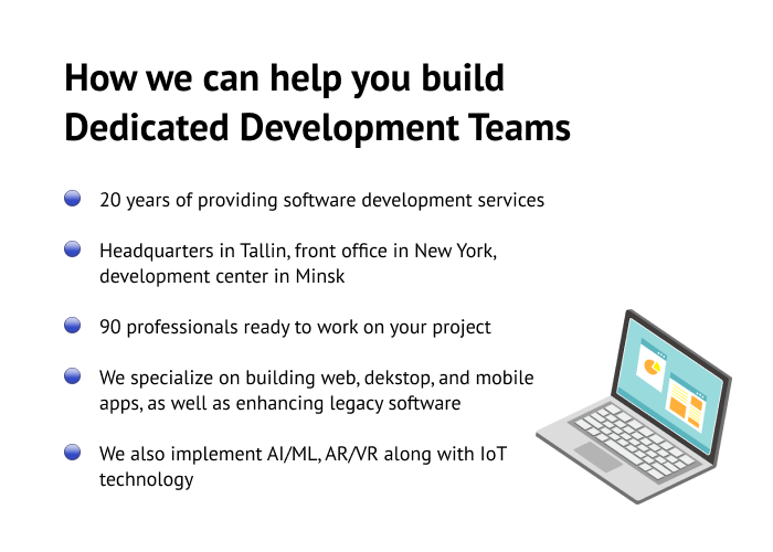 How we can help you build dedicated development teams.