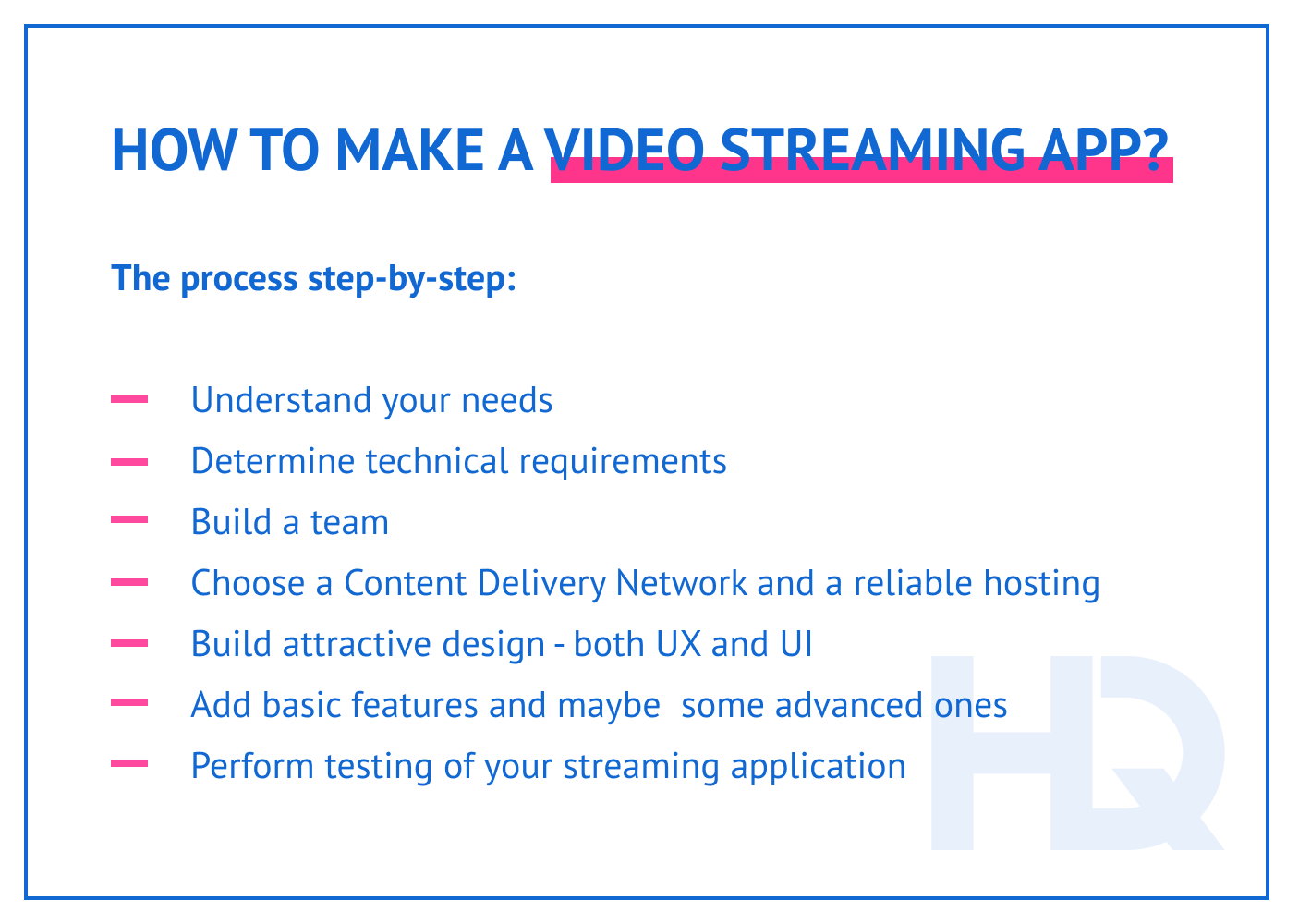 How to make a video streaming app?