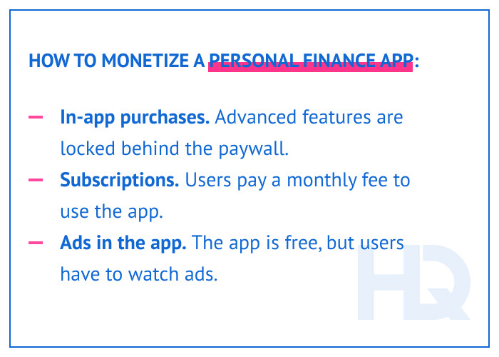 How to monetize a personal finance app