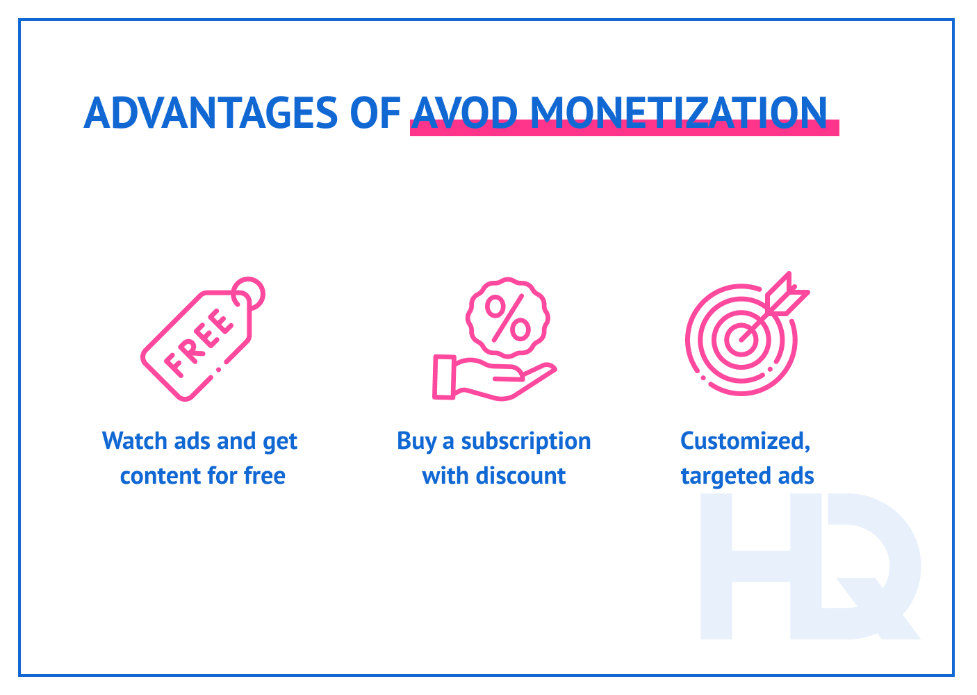 Advantages of AVoD monetization model.