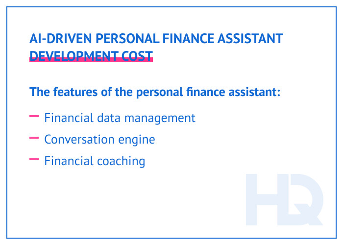 Major features that go into the AI financial assistant