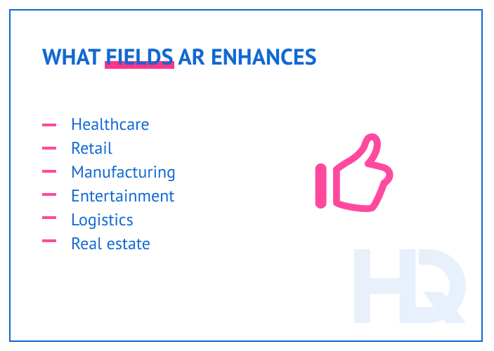 Industries that benefit from using AR the most