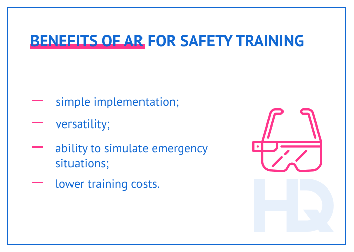 Benefits of AR for safety training