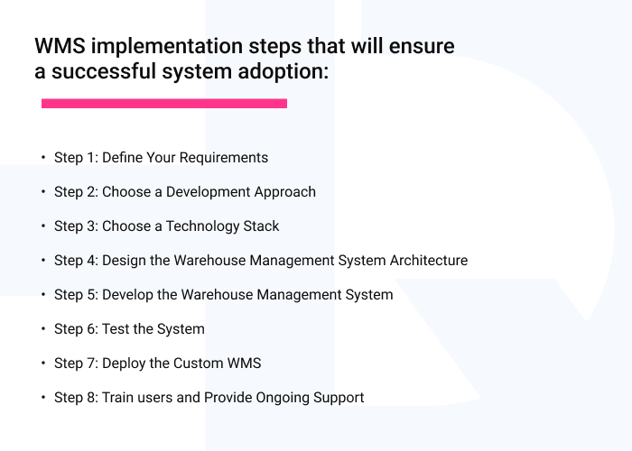 WMS implementation steps