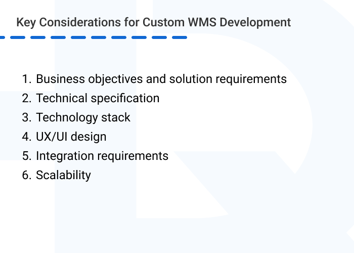 Considerations for warehouse management system development min - What to Expect from a Custom WMS Development Service