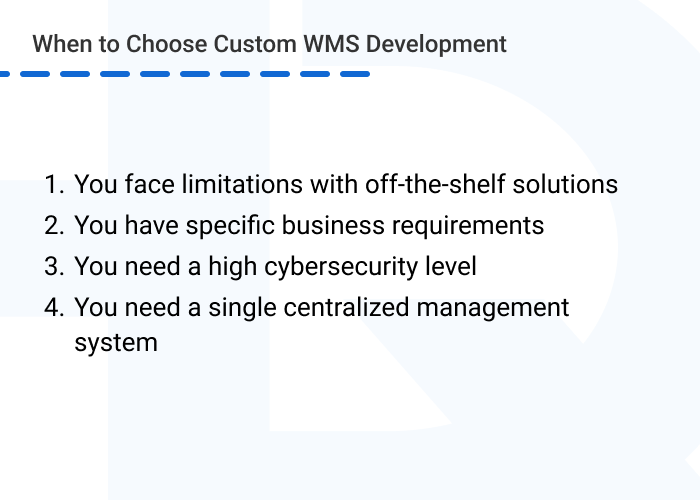 When to choose warehouse management system development min - What to Expect from a Custom WMS Development Service