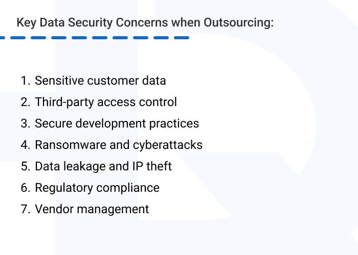 Key data security concerns when outsourcing min - How to Ensure Data Security and Confidentiality When Outsourcing FinTech Software Development