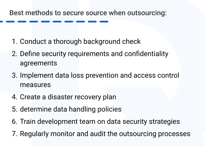 best methods to secure source when using outsourced developers min - How to Ensure Data Security and Confidentiality When Outsourcing FinTech Software Development