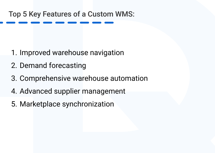 Key features of a custom WMS - Key Features to Consider When Designing a Custom Warehouse Management System (WMS)
