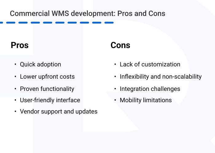 Commercial WMS advantages and disadvantages - Custom WMS vs. Commercial WMS, Which is Right For You?