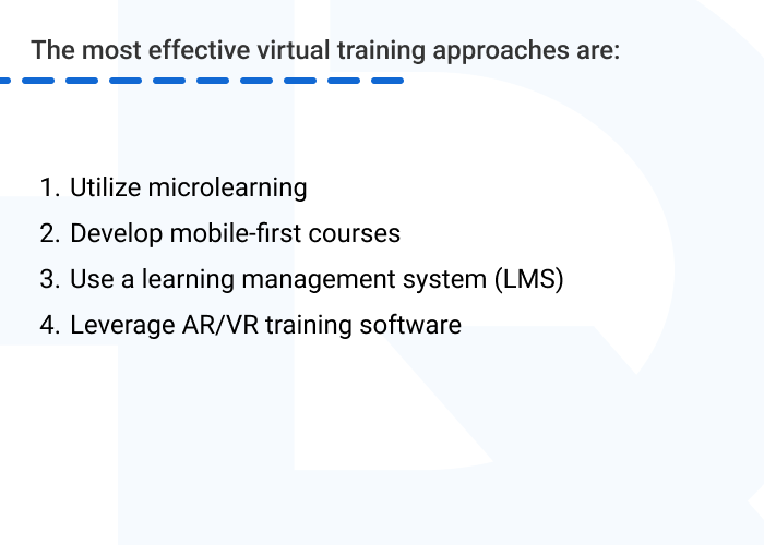 The most effective virtual training approaches to select - 8 Best Practices for Training Remote Employees in 2024