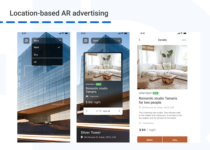 Location based advertising in AR - 5 Ways to Use Augmented Reality (AR) in Real Estate