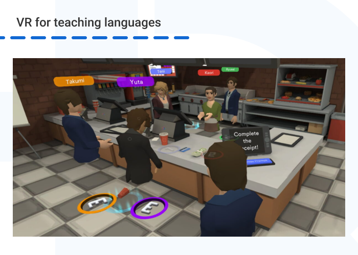 Pic 4. VR for teaching languages - Best Practices for Virtual Reality in Education – Hints and Tips for Overcoming Educational Challenges