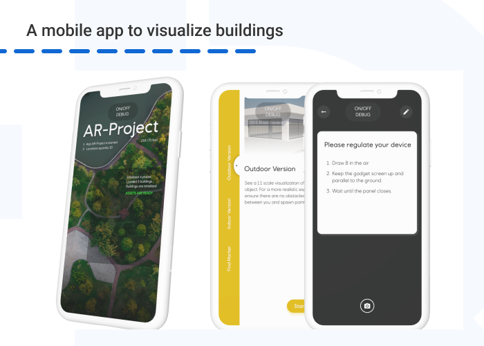 A mobile app to visualize buildings - Top 10 Innovative Augmented Reality Advertising Examples