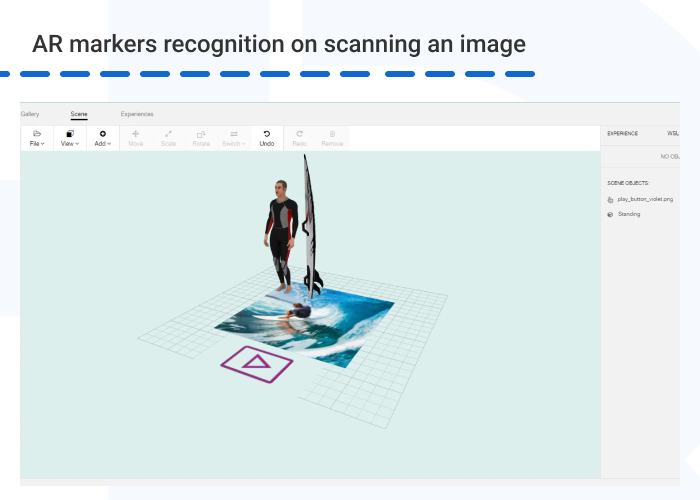 AR markers recognition on scanning an image - Different Types of Augmented Reality (AR) with Examples