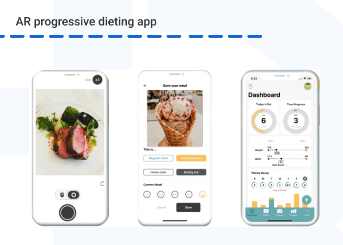 AR progressive dieting app - Difference Between Virtual Reality and Augmented Reality