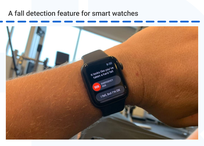 Pic 4. Smart watch fall detection feature - AI and IoT: How They Work Together