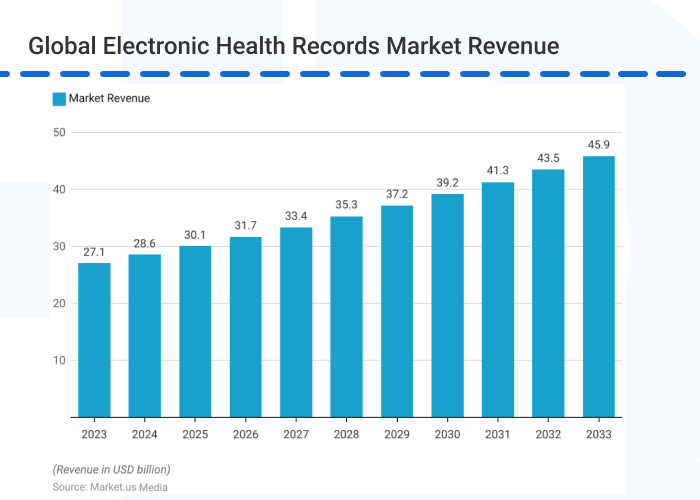 Global Electronic Health Records Market Revenue - EHR System Development: Key Features &amp; Best Practices